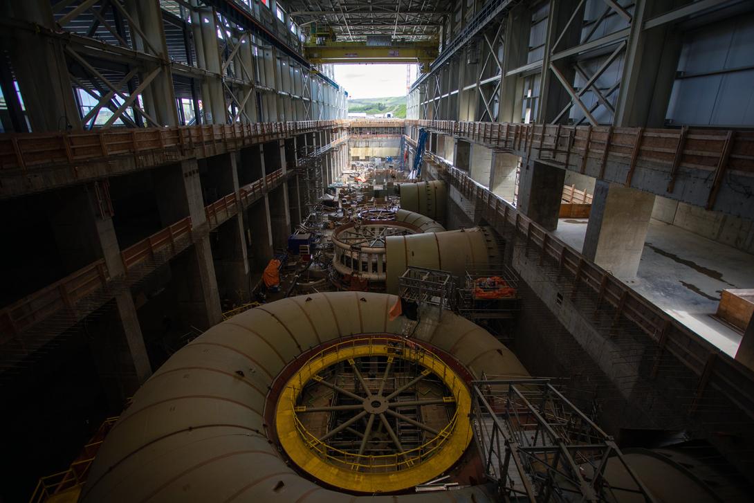 Powerhouse component installation is underway for Units 1, 2, and 3. | May 2021