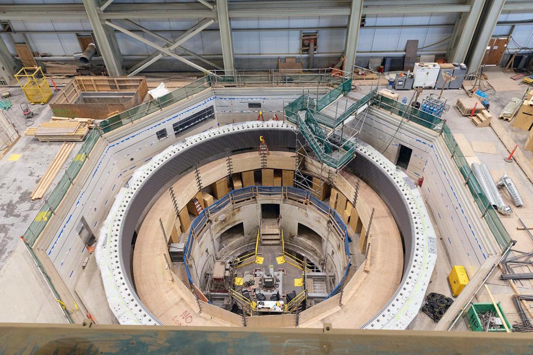 The Unit 1 stator frame and core are assembled. | September 2022