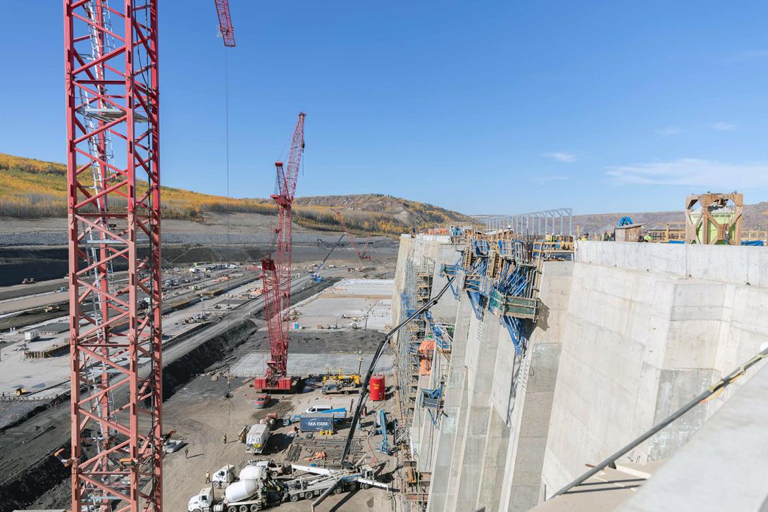 A concrete pour at the intakes. ! September 2022