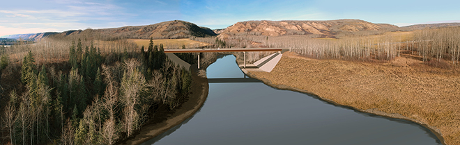 Digital rendering of Dry Creek bridge 