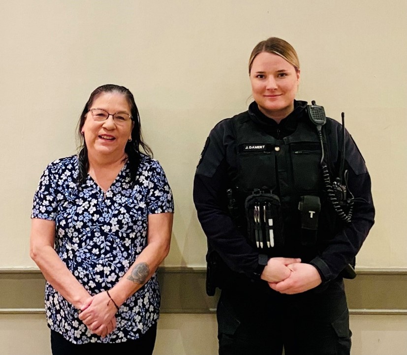 Chief Darlene Hunter of Halfway River First Nation and BC Conservation Officer Juliana Damert