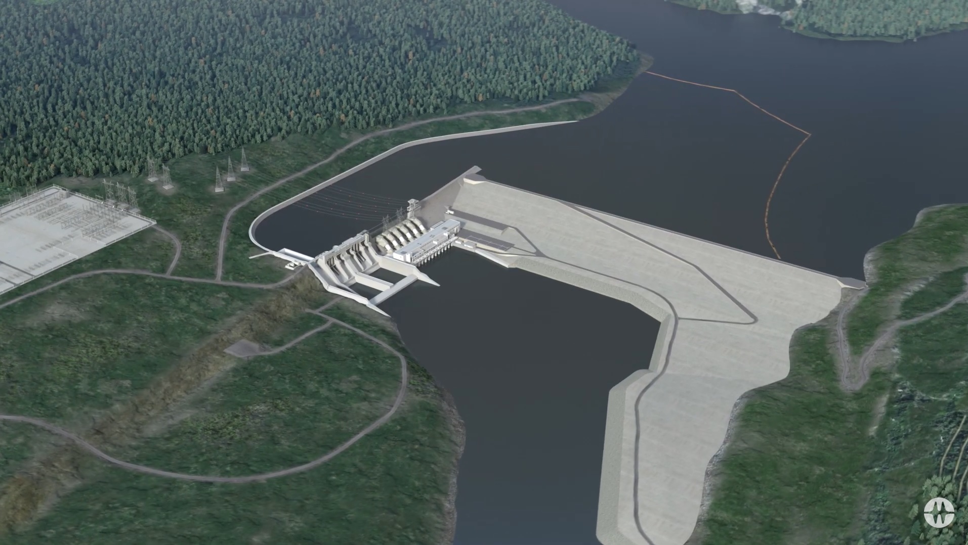 Site C reservoir filling video screenshot