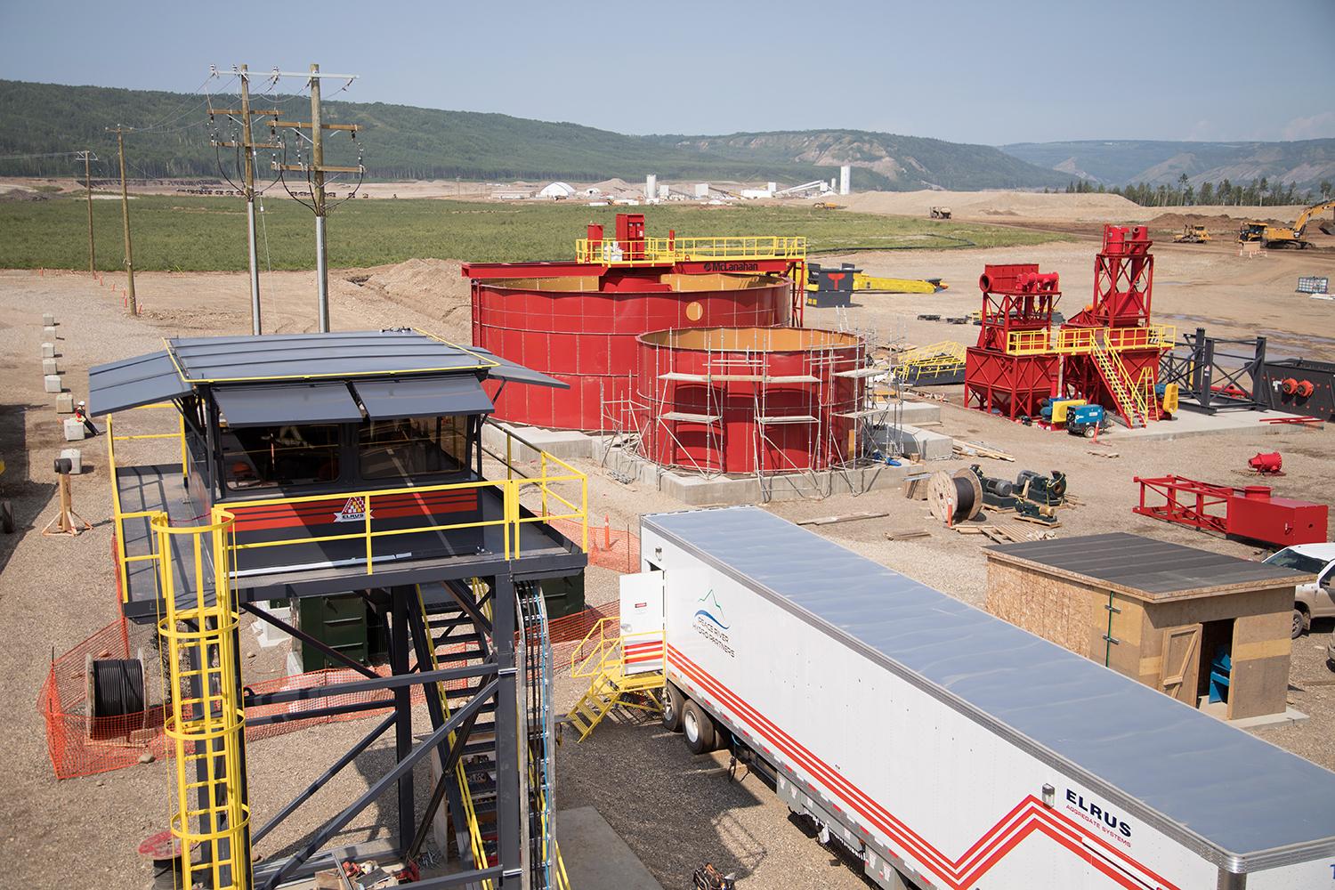 Aggregate crushing facility on the south bank | July 2017