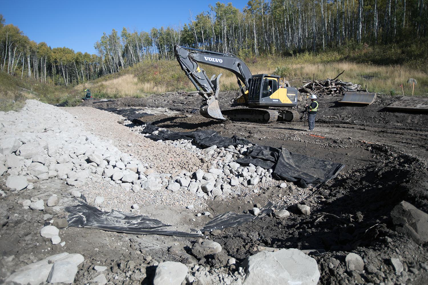 Work on the closure channel in the L3 Gully on the north bank | September 2017