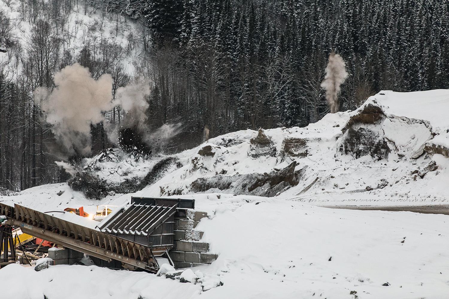 Blasting at West Pine Quarry | December 2017