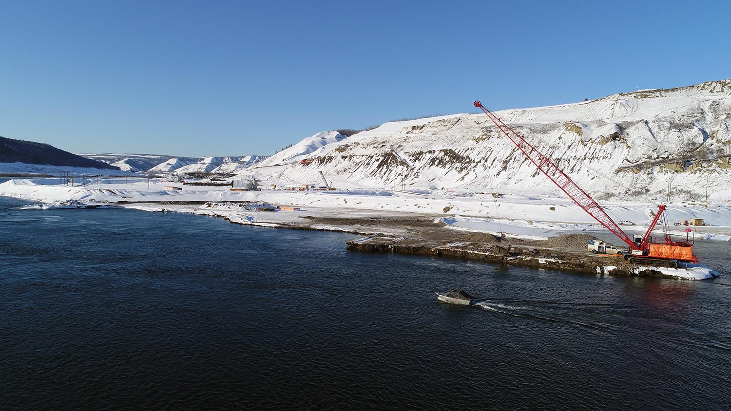 In-river works on the north bank | March 2018