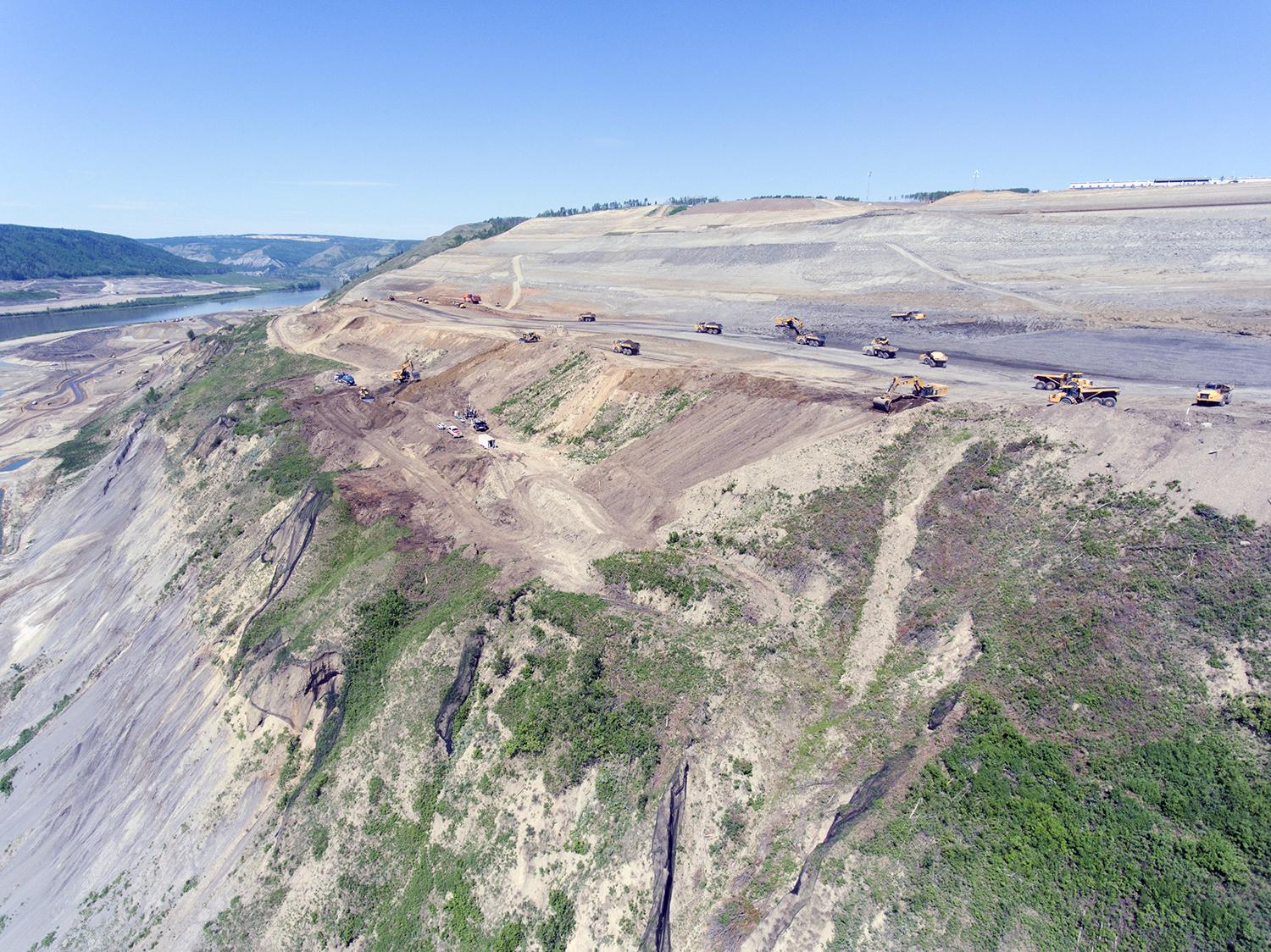 North bank excavation, looking upstream | May 2018