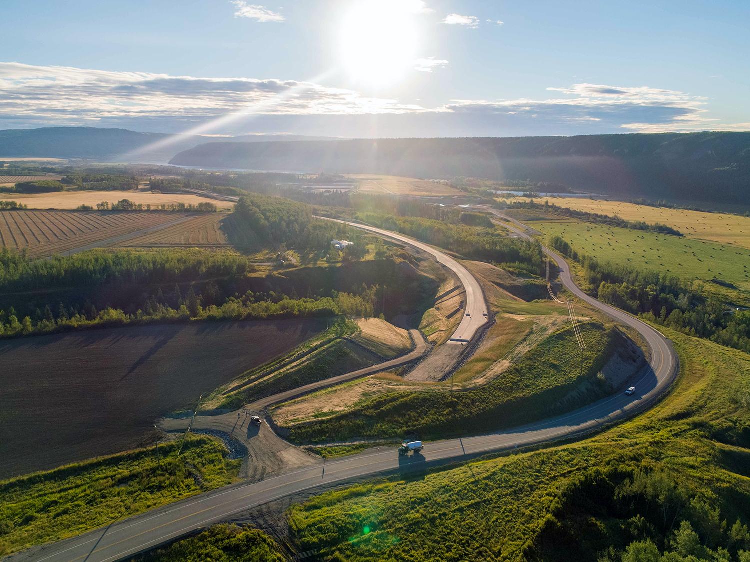 The Cache Creek West Highway 29 realignment section is complete and requires final paving. | September 2020