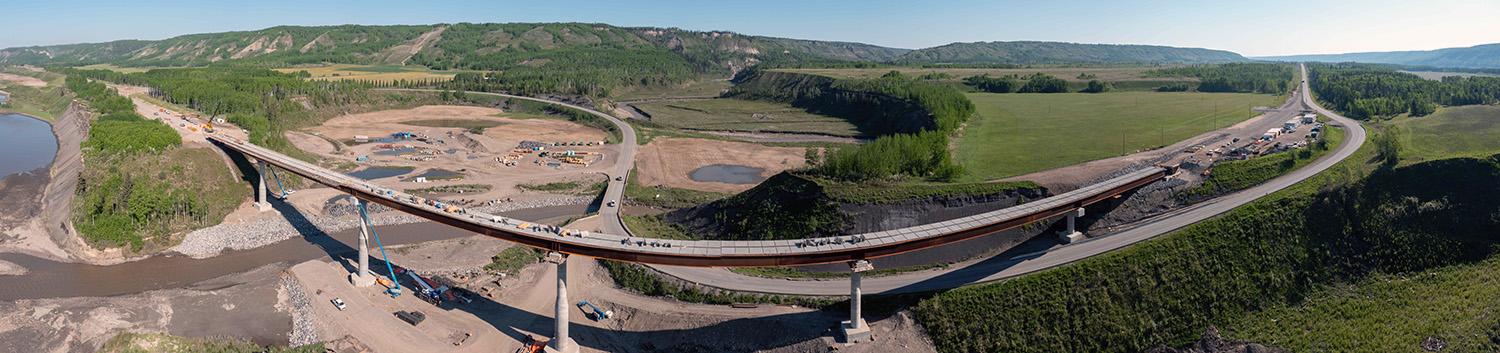 Farrell Creek placement of pre-cast concrete panels | June 2022