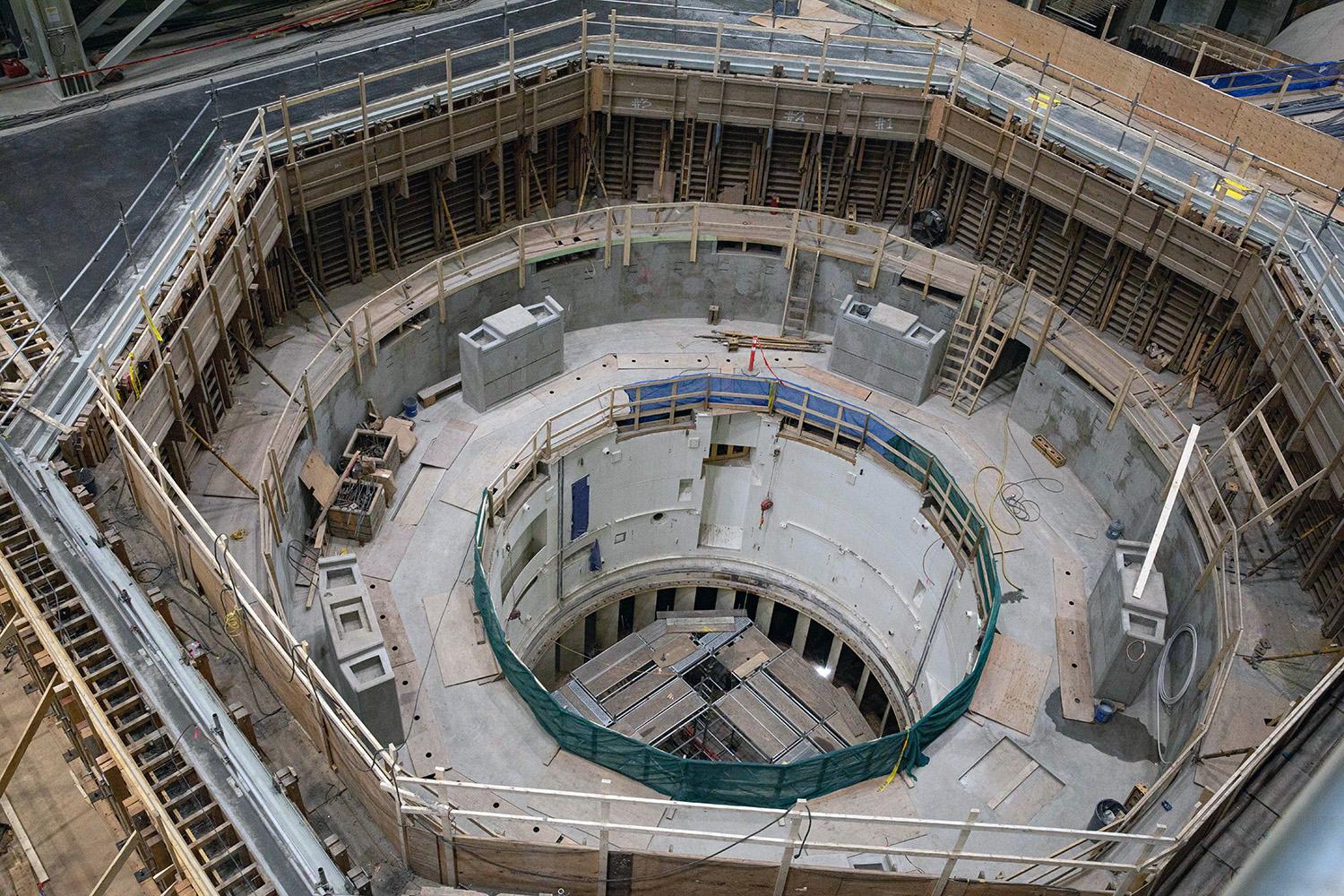 Concrete work taking place at the unit 2 generator pit. | August 2022