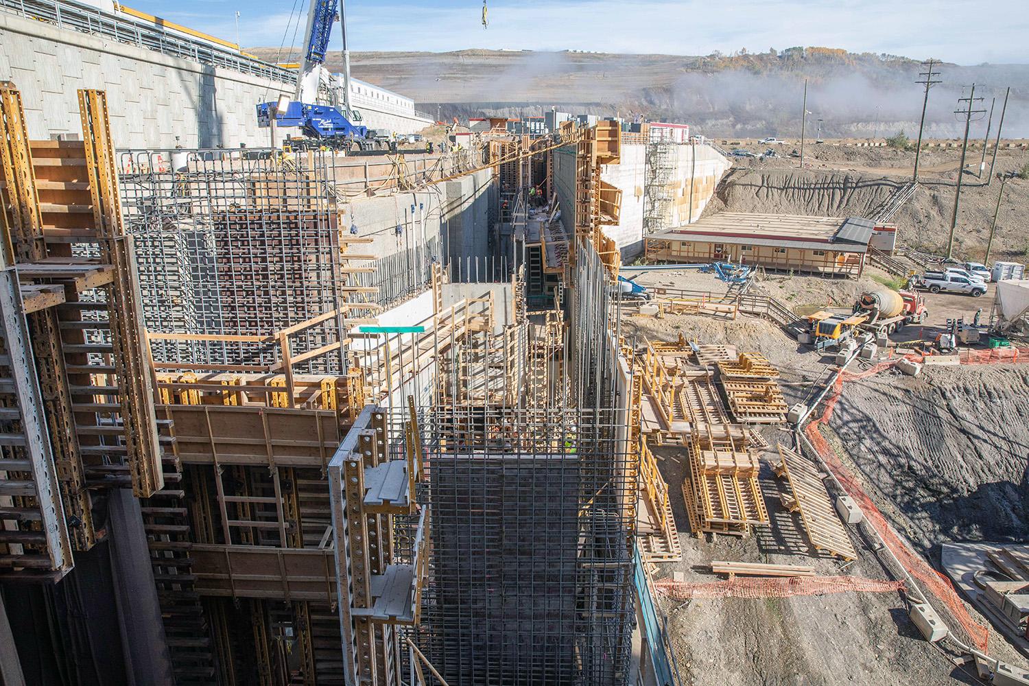 North-facing view of the permanent upstream fish passage. | September 2022