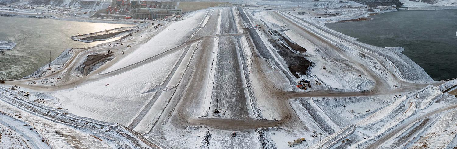 South-facing panorama of the dam. | November 2022