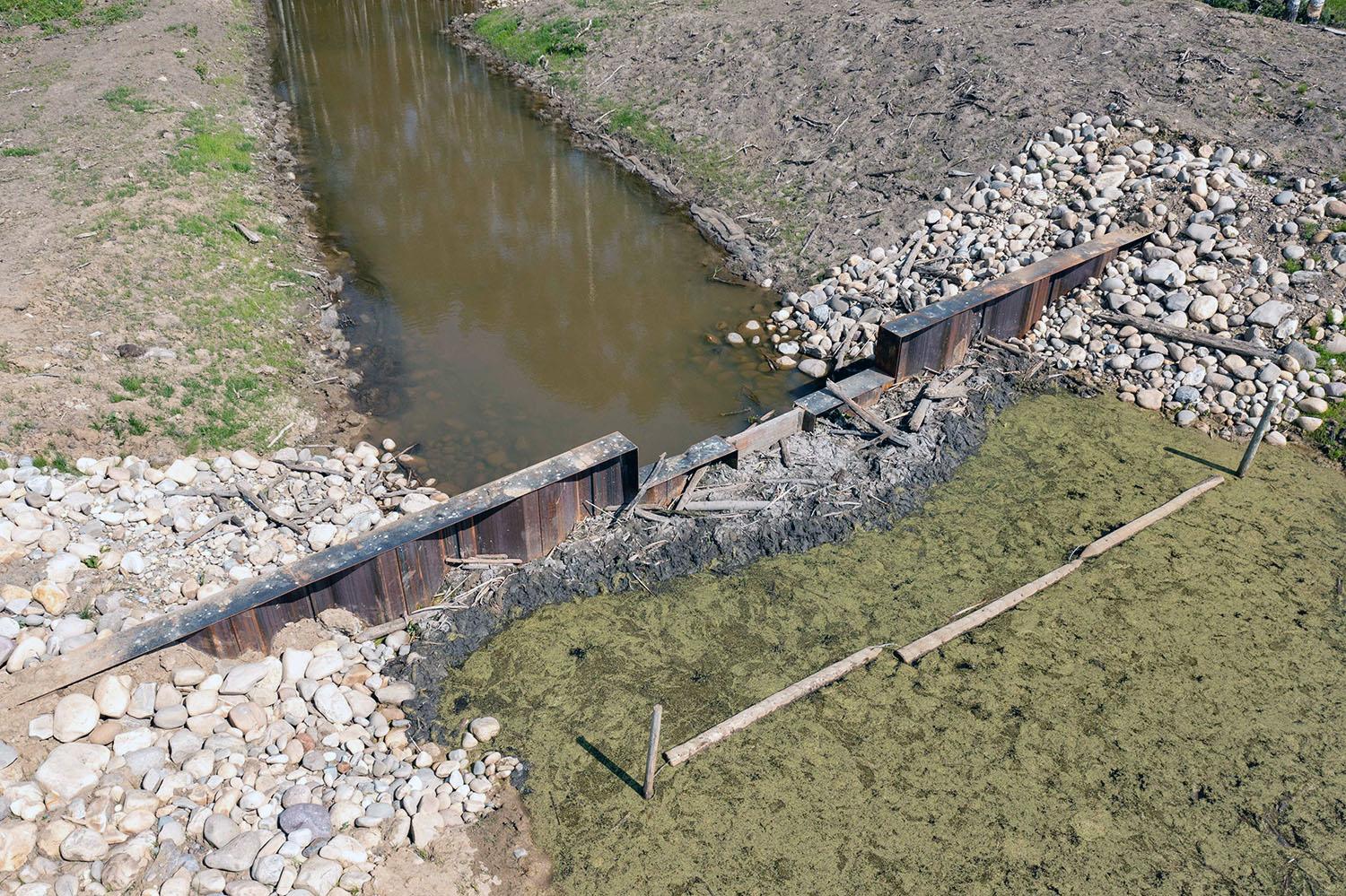 The weir structures in the Doig-Beatton wetland were created in 1989 with an expected lifespan of 30 years. BC Hydro funded Ducks Unlimited to rebuild and preserve the wetland to avoid the loss of important wildlife habitat. | June 2023