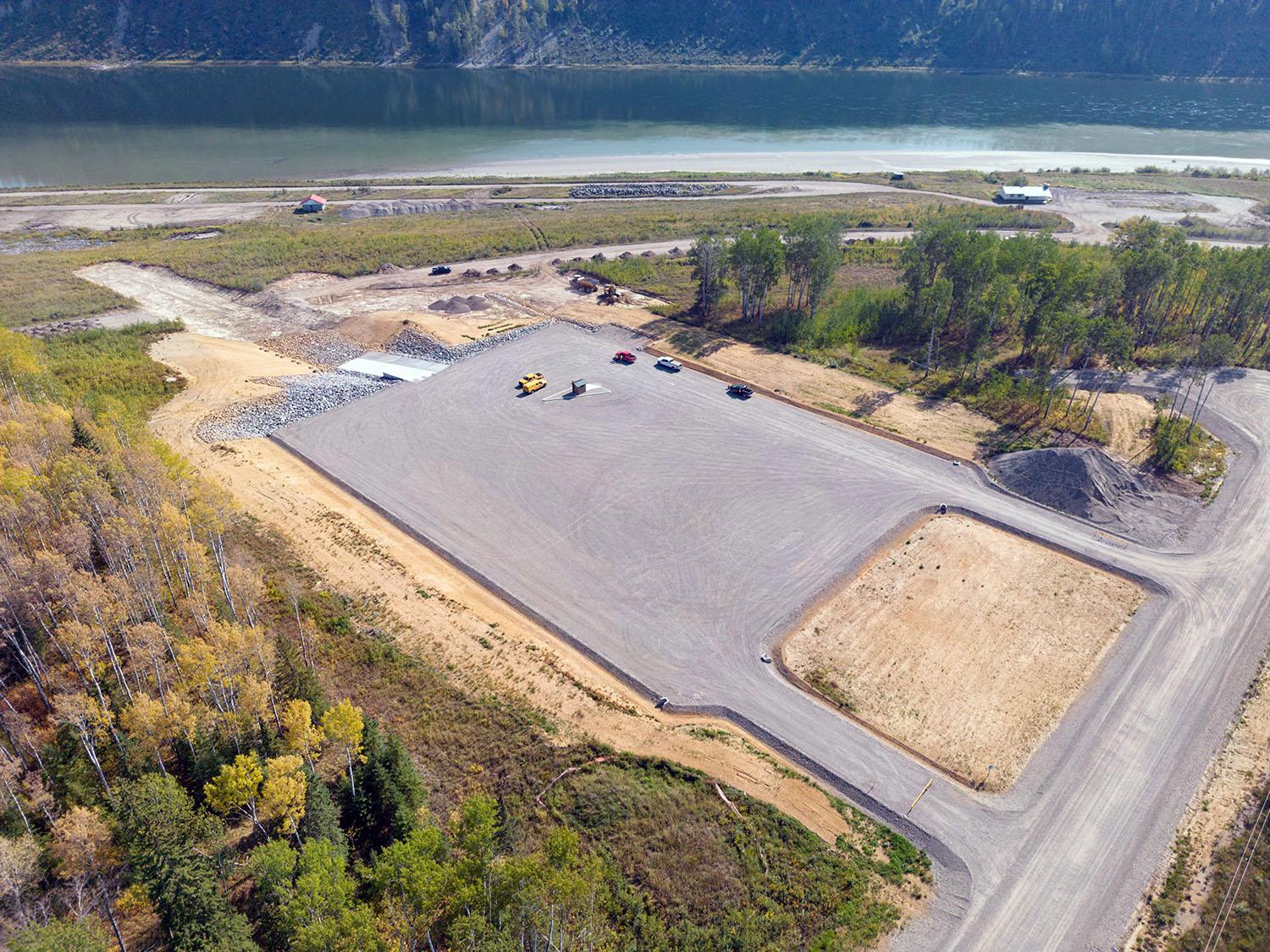 At Lynx Creek, crews are building a boat launch and day use area.