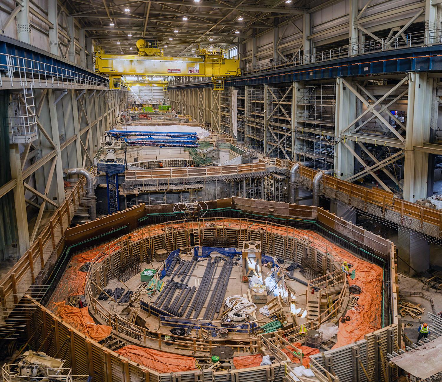 Turbine unit 6 is the last unit to be prepped for a concrete pour.