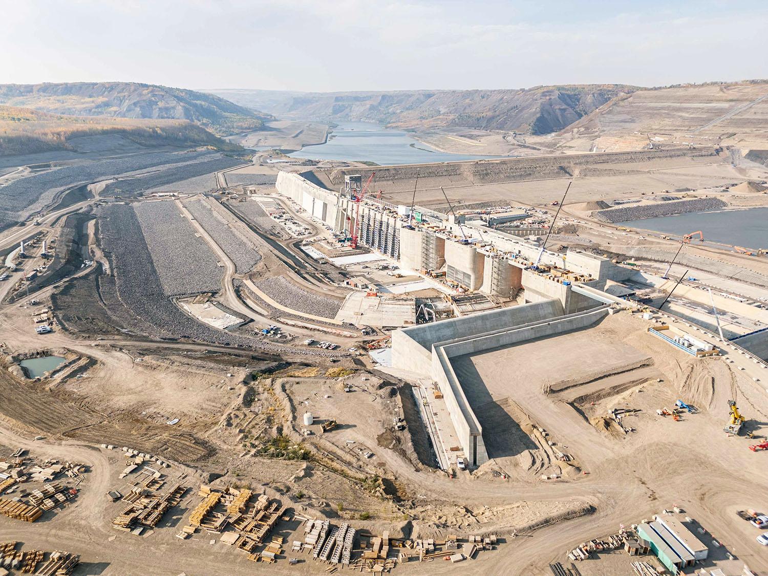 When the Site C reservoir is filled, water will flow down the approach channel and enter through the intakes.