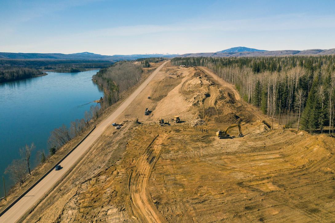 The west end of the Lynx Creek Highway 29 realignment, will eventually re-join the existing highway. | April 2021