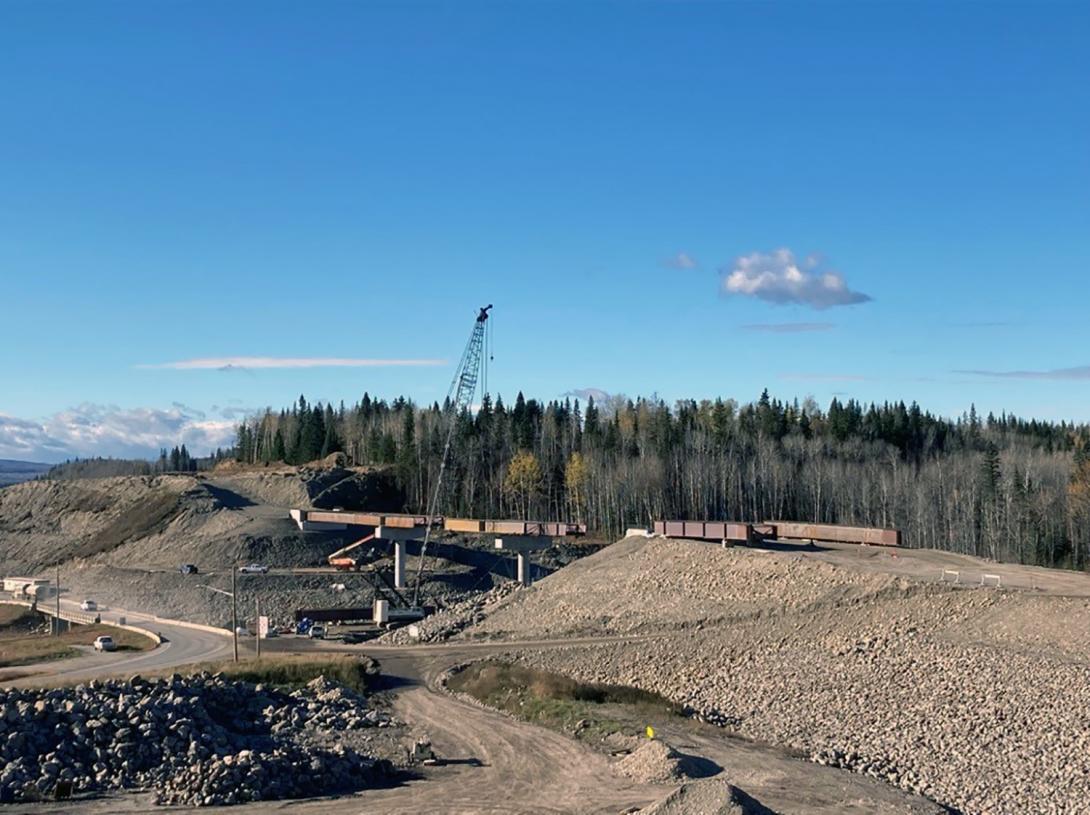Construction progresses on the Lynx Creek bridge along Highway 29. | October 2021