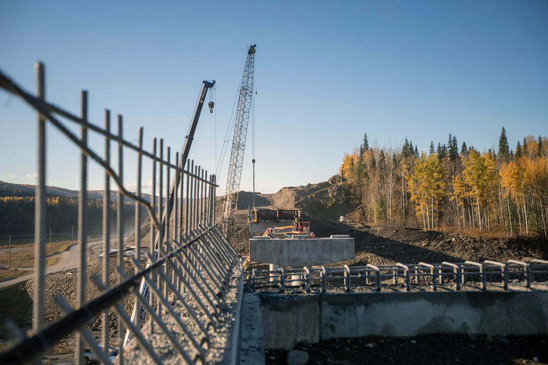 The Lynx Creek bridge under construction. | October 2021
