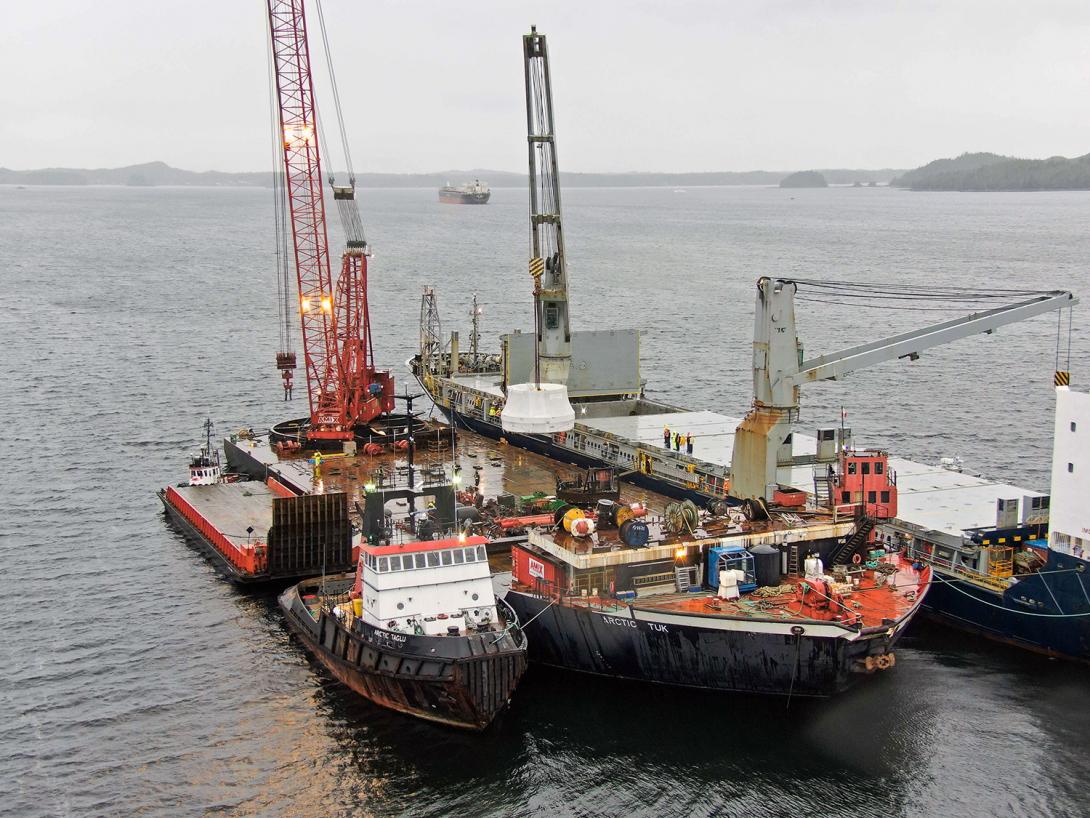 The remaining four (of six) Site C turbine runners arrived from São Paulo, Brazil, at the Port of Prince Rupert on November 19, 2021. | November 2021