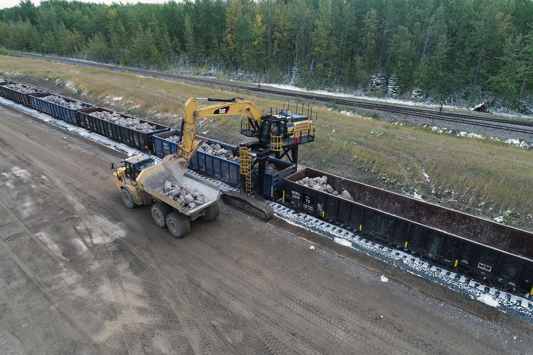 Receiving riprap from West Pine Quarry at Septimus Siding | September 2018