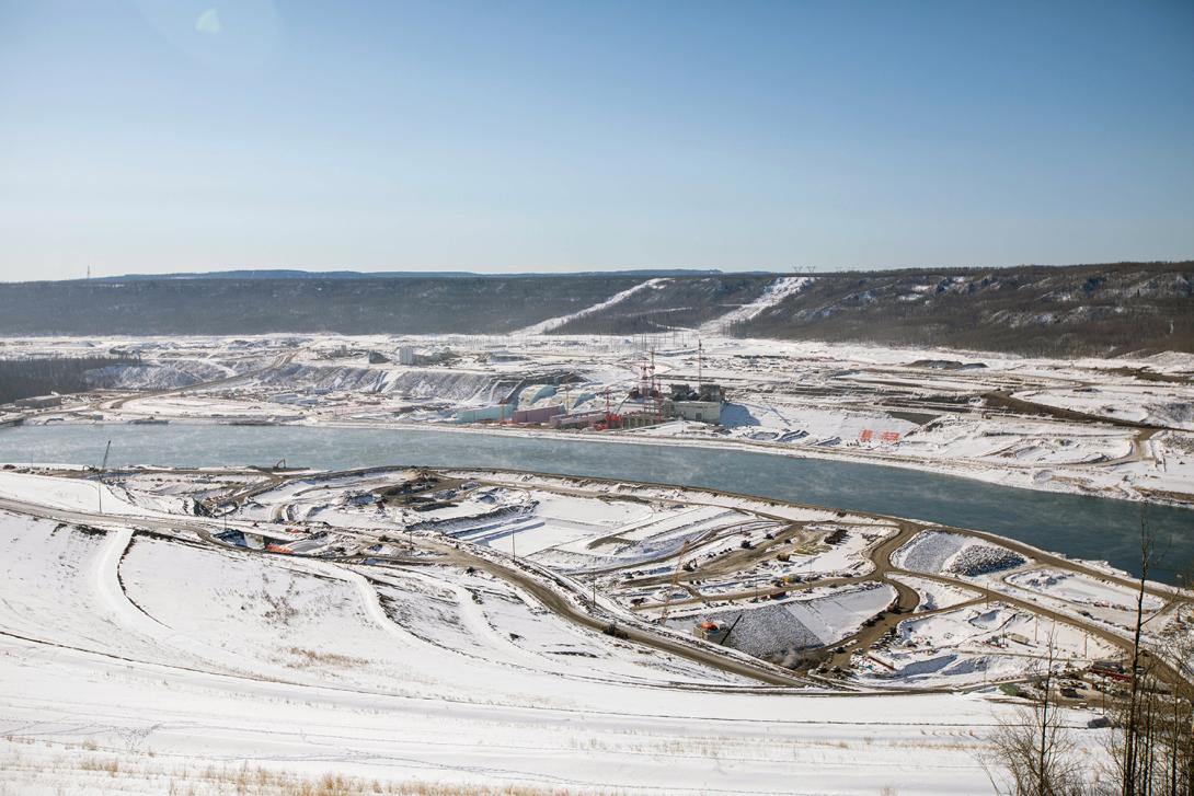 Panorama of Site C taken from the north bank facing the south bank. | April 2020