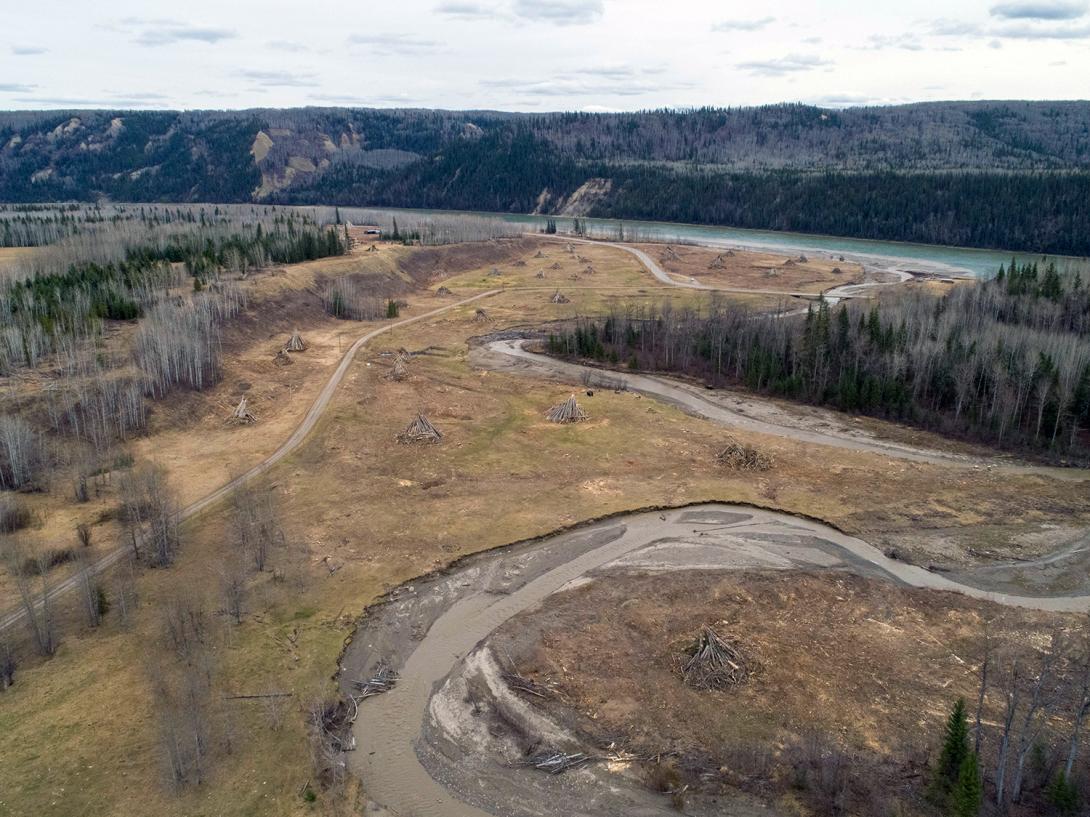 The Lynx Creek segment cleared for construction for the Highway 29 alignment. | April 2020