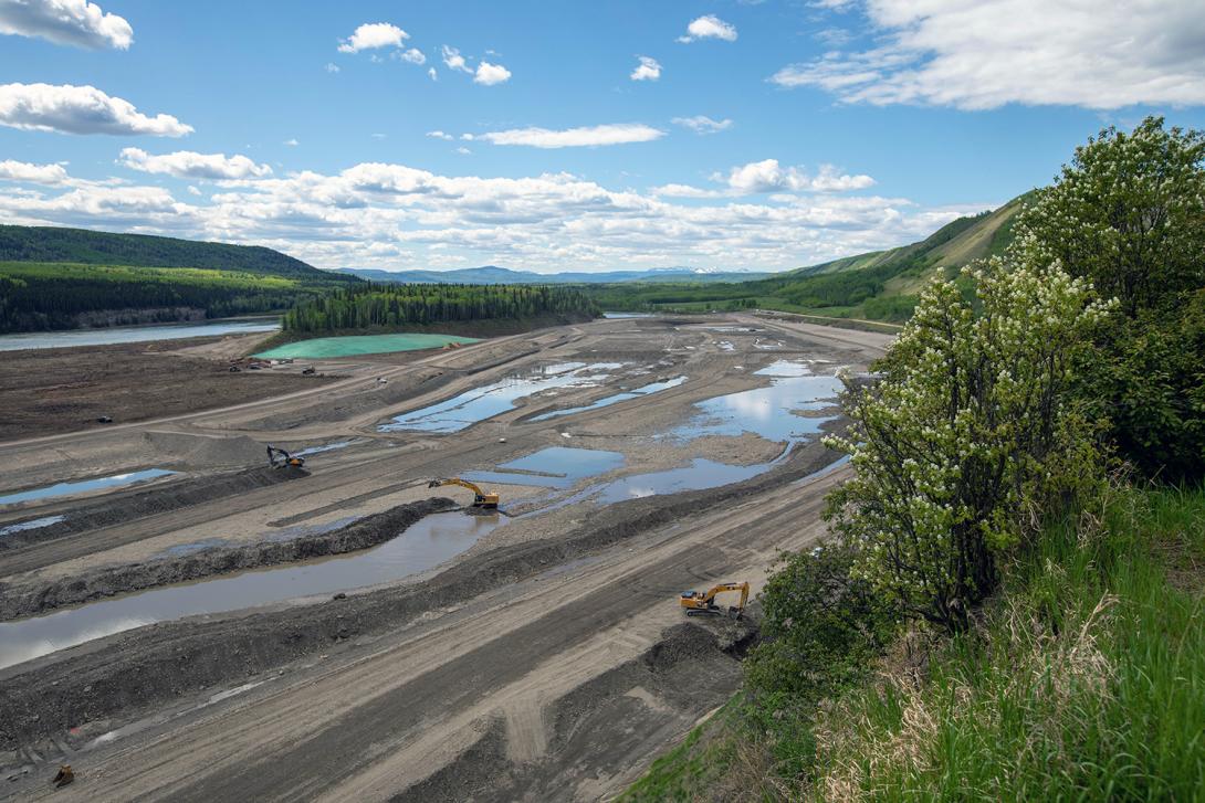 Gravel extraction and embankment construction on the Highway 29 realignment near Dry Creek. | May 2020