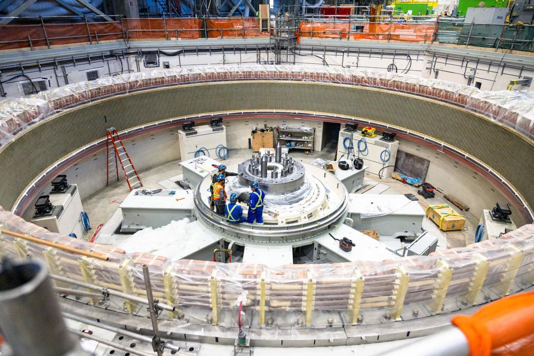 Installation of the shaft rotor coupling assembly for generating unit 4. | May 2024