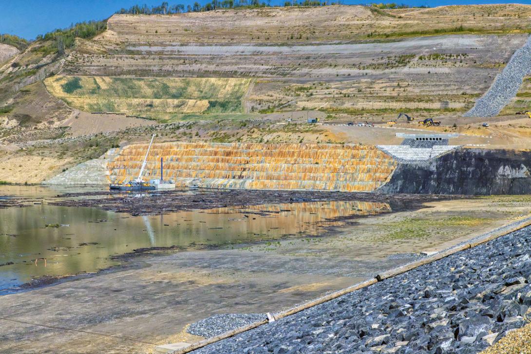 As reservoir filling continues, wood debris will float toward the damsite where it will be removed from the reservoir. | September 2024