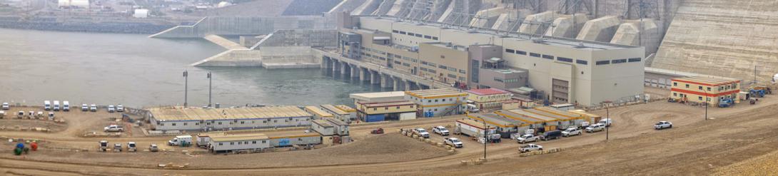 Office trailers at the powerhouse are gradually being relocated in preparation for paving. | June 2025