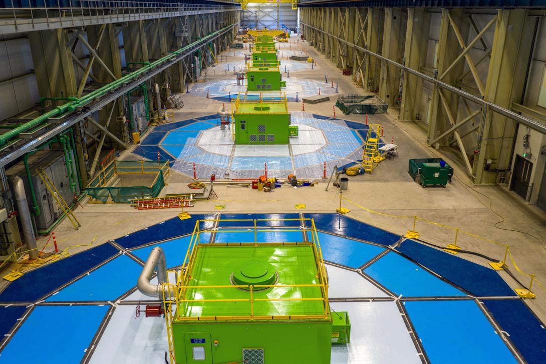 Generating units 6 (foreground) through 1 in the powerhouse. | July 2025