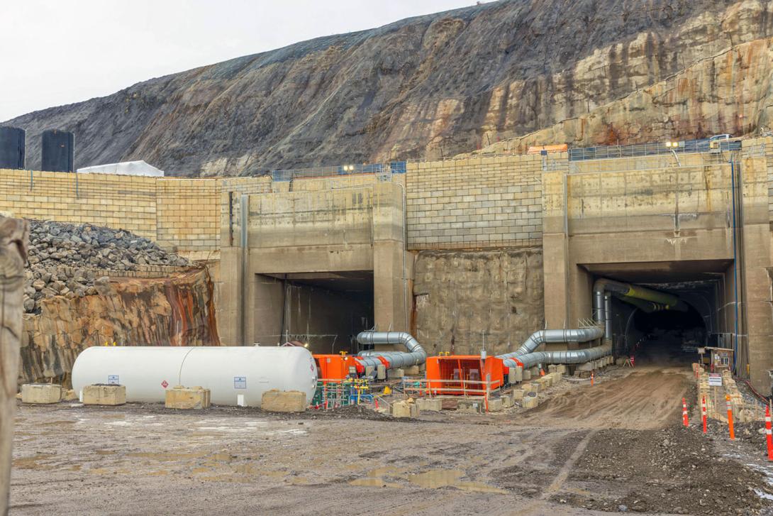 Heating and ventilation are supplied to diversion tunnels during backfilling. | November 2025